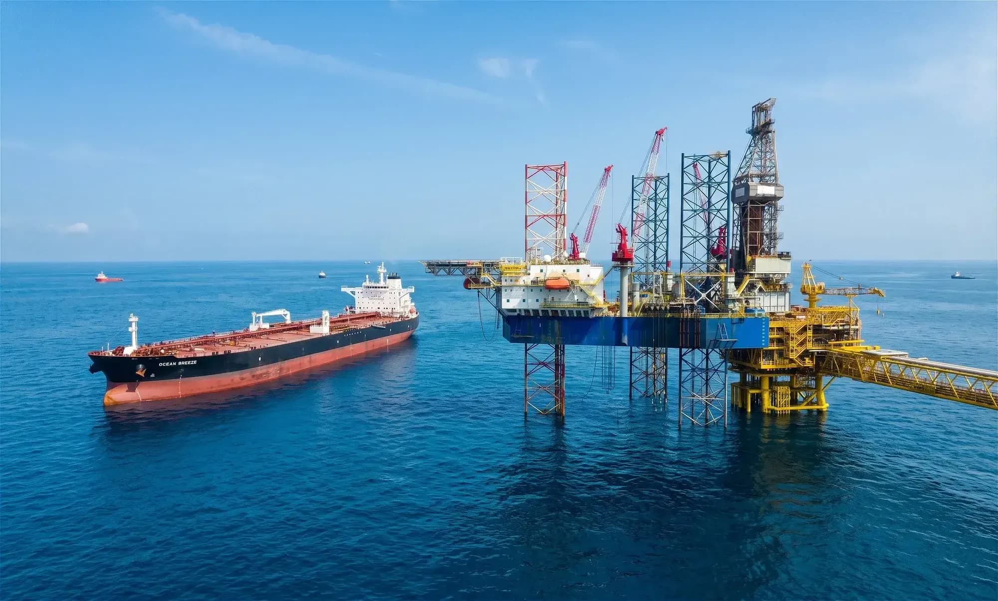 Offshore Platform and Oil Tanker